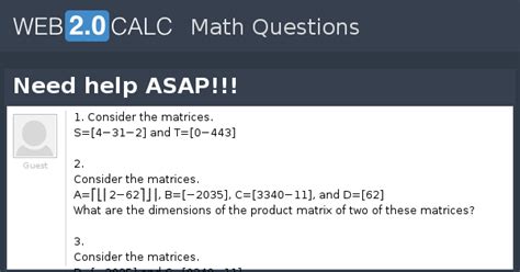 View question - Need help ASAP!!!