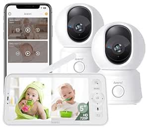 ARENTI Smart Wi-Fi 2 Camera Baby Monitor,360°Pan&Tilt,5'' Display ...