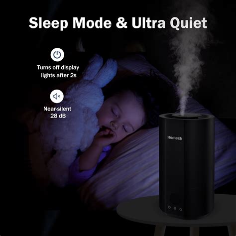 Buy Homech Humidifier Top Fill(1 Gal/4L)Cool Mist Quiet Ultrasonic Air ...
