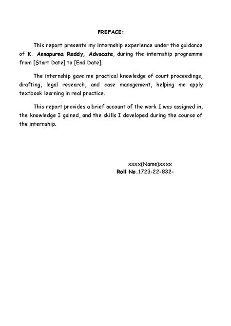 Internship Project Report: Practical Insights from K. Annapurna Reddy's ...