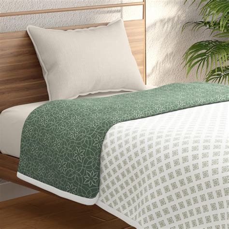 Buy PORTICO Melange White Textured Cotton Single Dohar - 140x228cm from ...