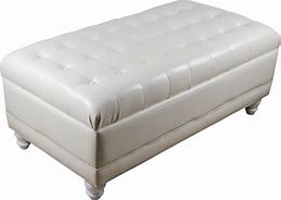 Image result for Small White Leather Ottoman