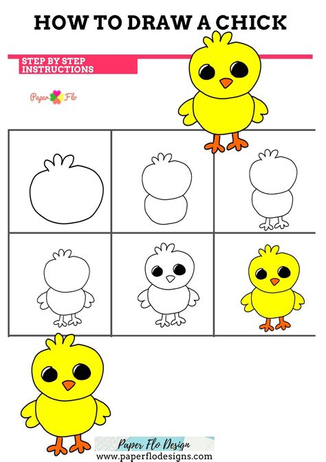 How to draw a baby chick easy video tutorial – Artofit