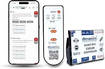 Amonics Smart Cooler Remote Kit For Air Cooler Control with App, IR ...