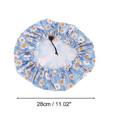 Women Flowers Bath Cap for Bathroom Business Travel 1 Pc