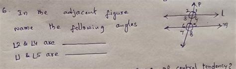 name the adjacent figure name the following angles. /_2 &/_4 are___ /_1 ...