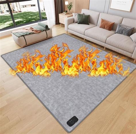 WFUAHA Electric Heated Floor Mats, Waterproof Heated Carpet, 4 ...