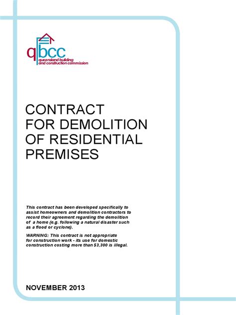 Image result for Demolition Contract