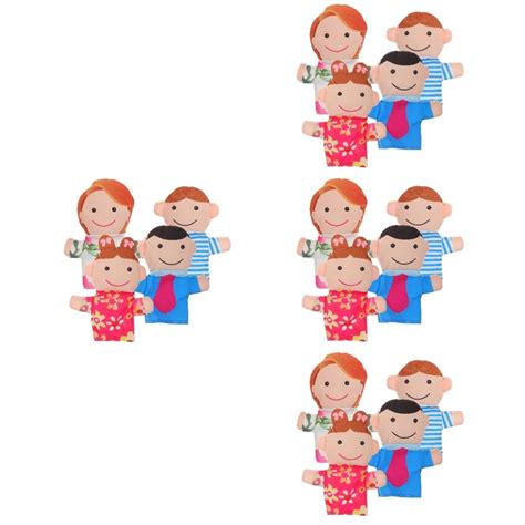 Toyvian16 Pcs Family Hand Puppet Marionette Puppets Hand Puppets ...