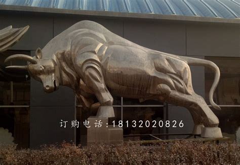 广场铸铜牛雕塑 步行街开荒牛雕塑-铸铜动物雕塑-石雕加工生产厂家
