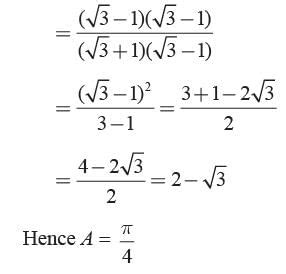 Math Olympiad Test: Trigonometry- 1 Free MCQ Practice Test with ...
