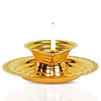 Buy GOURI Diya with Plate for Diwali, Puja Samagri, Religious Temple ...