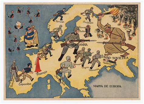 Portuguese propaganda map from WW2 (c. 1942) | Map, Europe map ...