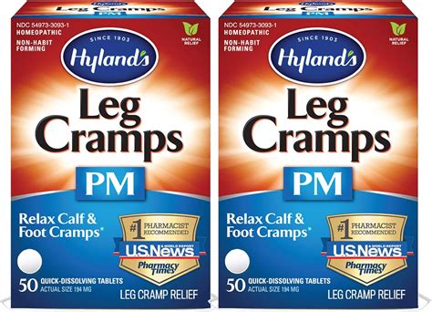 Amazon.com: Hyland''s Leg Cramps PM Nighttime Cramp Relief Tablets 50 ...