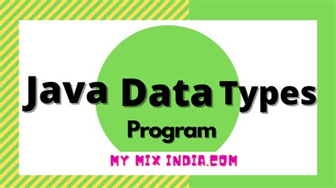 Data Types in Java Sample Programs 的图像结果