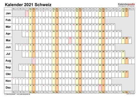 The Best 13 Monatskalender 2021 Kalenderpedia 2021 Schweiz