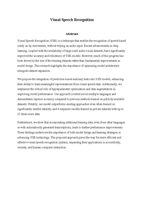 Visual Speech Recognition: Enhancing VSR Models with Auxiliary Tasks ...