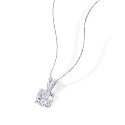 Zircon Solitaire Classic 925 Sterling Silver Pendant(without chain ...