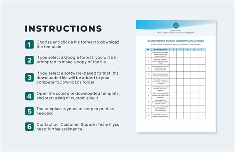 Satisfaction Survey Question & Answer Template in Word, PDF, Google ...