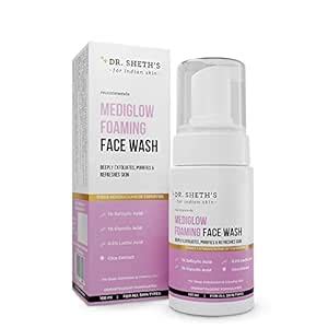 Dr. Sheth's Mediglow AHA-BHA Foaming Face Wash For Glowing Skin ...