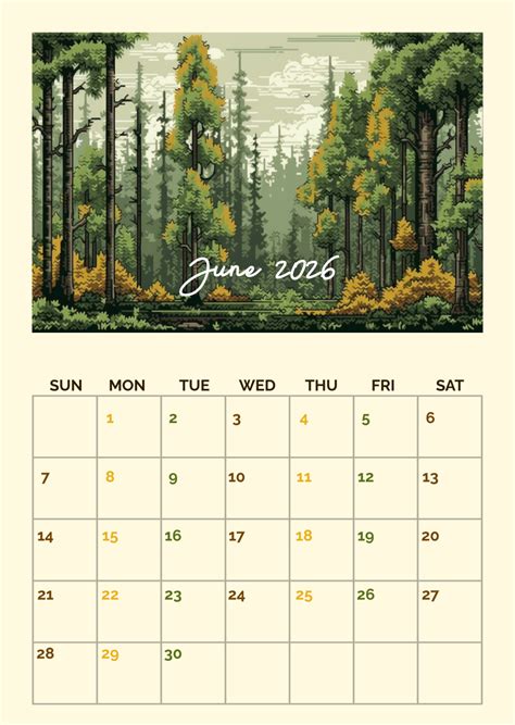 Printable June 2025 Calendar Template