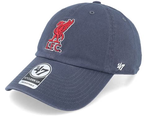 '47 Liverpool FC Clean Up Adjustable Hat - Black With Red Undervisor ...