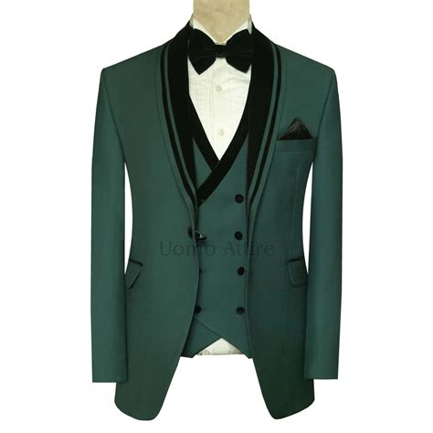 Emerald Green Tuxedo 3-Piece Suit for Men - Uomo Attire