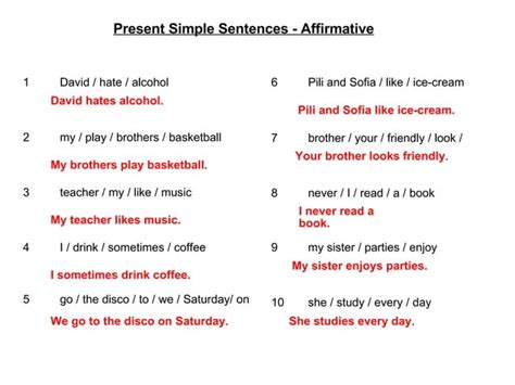 Image result for Visual for Simple Present Practice