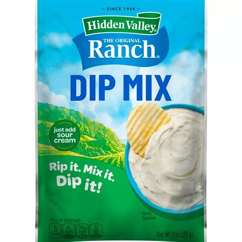 Hidden Valley Original Ranch Dips Mix Packet - Shop Salad dressings at ...