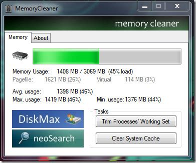 Memory Cache Cleaner 的图像结果