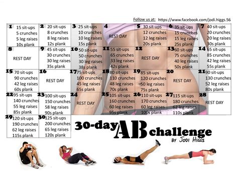 Pin by Jodi Higgs on My 30-Day Fitness Challenges (really....they're ...