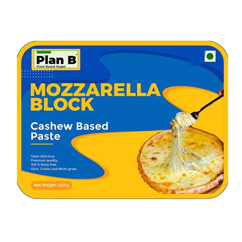 Plan B Mozzarella Block 250 g – Vegan Dukan