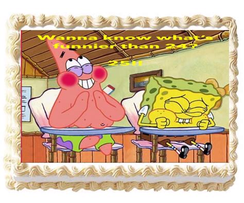 Buy Sponge Patrick Whats Funnier BoB than 24 Edible Cake Birthday Party ...