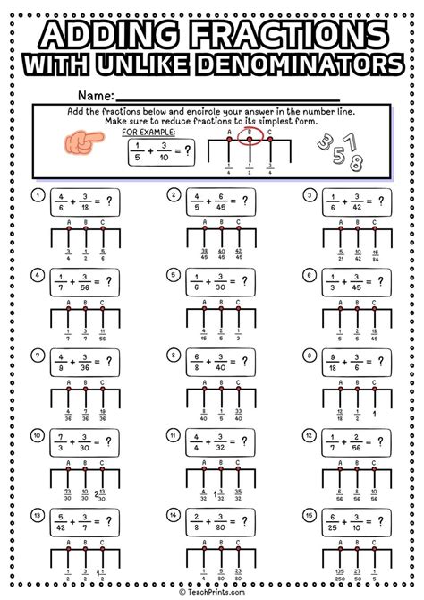 Adding Fractions Free Worksheets