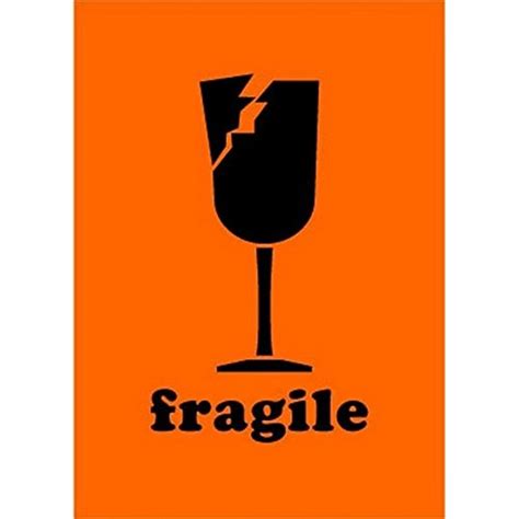 2" x 3" Fragile Glass Labels (500 per Roll) : Amazon.in: Industrial ...