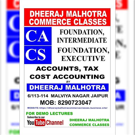 Dheeraj Malhotra commerce classes Jaipur | Education Masters