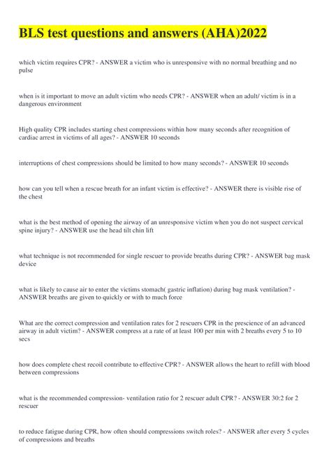 BLS Practice Questions 的图像结果