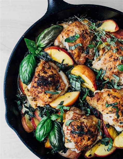 Skillet Chicken and Peaches with Thyme - Brooklyn Supper