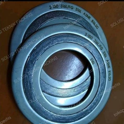Jual SWG STAINLESS STEEL 316 ANSI 150 / Spiral Wound Gasket 21/2" inch ...