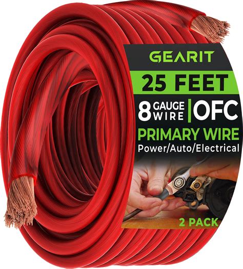 Amazon.com: Audiopipe CABLE8100BLK 8 Gauge Speaker Wire 100 Red/Black ...