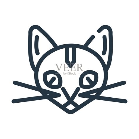 新加坡猫细线的图标。字符，动物线性图标从猫品种的身体概念孤立的轮廓标志。矢量插图符号元素的网页设计和应用程序。插画图片素材_ID ...