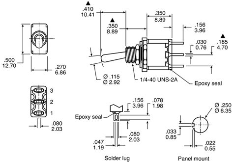 RS PRO | RS PRO Toggle Switch, Panel Mount, On-Off-On, SPDT, Solder ...