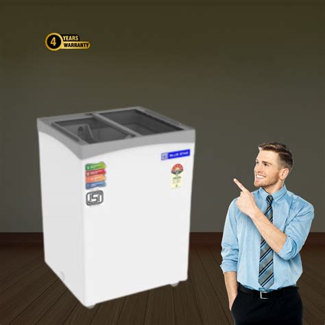 Blue Star Flat Glass Top Deep Freezer-GT5-130NP | meshopindia.com