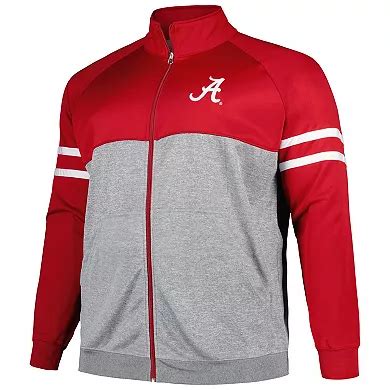 Men's Profile Crimson Alabama Crimson Tide Big & Tall Fleece Full-Zip ...