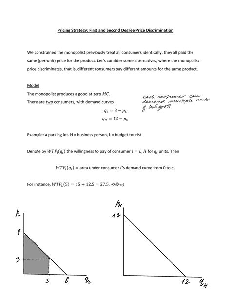 16 - lec notes - Pricing Strategy: First and Second Degree Price ...