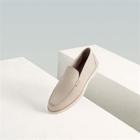 Luxury Edition - Artisian Made Off White Italian Suede Quirin Loafers ...
