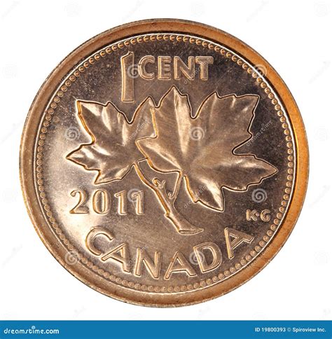 Shiny Canadian One Cent Coin Editorial Stock Photo - Image of copper ...