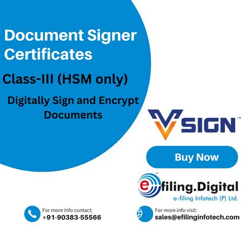 Document Signer- Digital Signature - Document Signer Certificate ...
