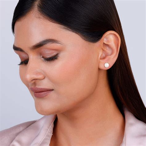 Silver White Pearl Earrings | Shop now – GIVA Jewellery