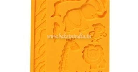 Zoo Animal Jungle World Lion Grass Monkey Silicone Mold Cake